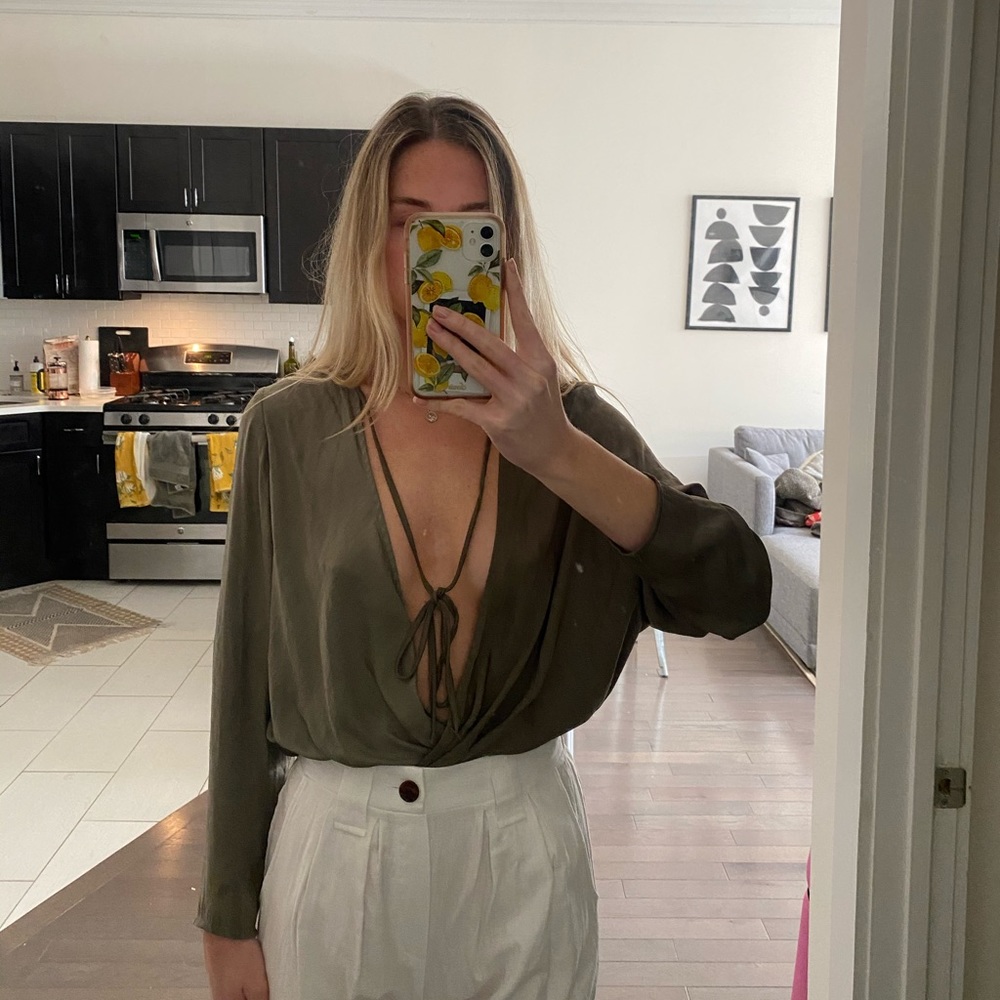 Olive Green Blouse